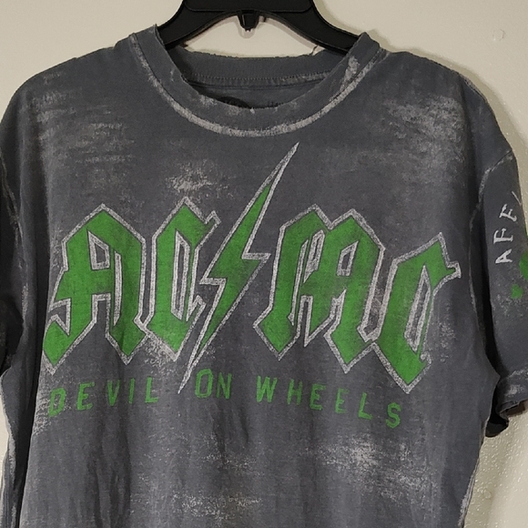 Affliction American Customs Motor Club ACMC Devil on Wheels Gray Men's SZ L - Picture 4 of 10
